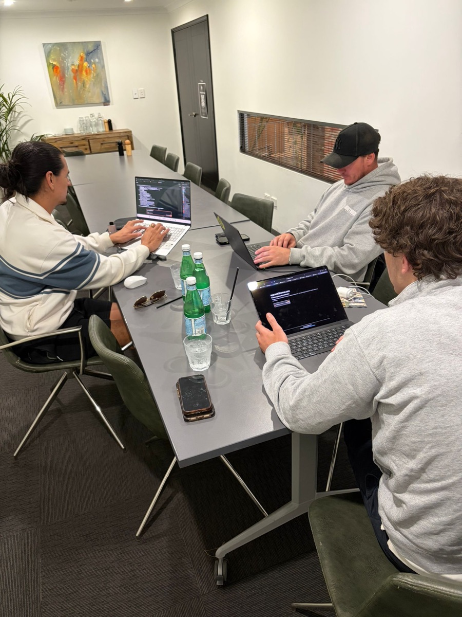 Multi-person work moment at The Forge